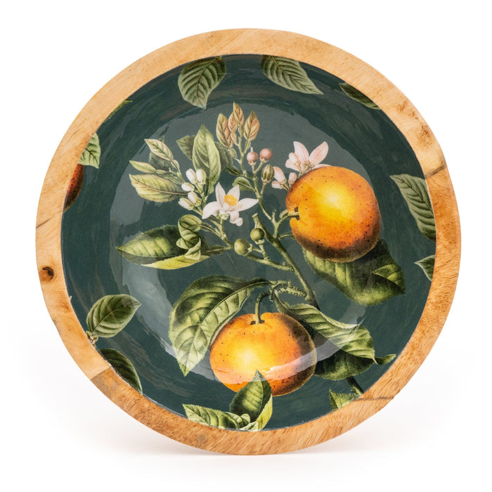 Candlelight Handcrafted Orange Blossom Mango Wooden Bowl (24cm) - LemonSalt