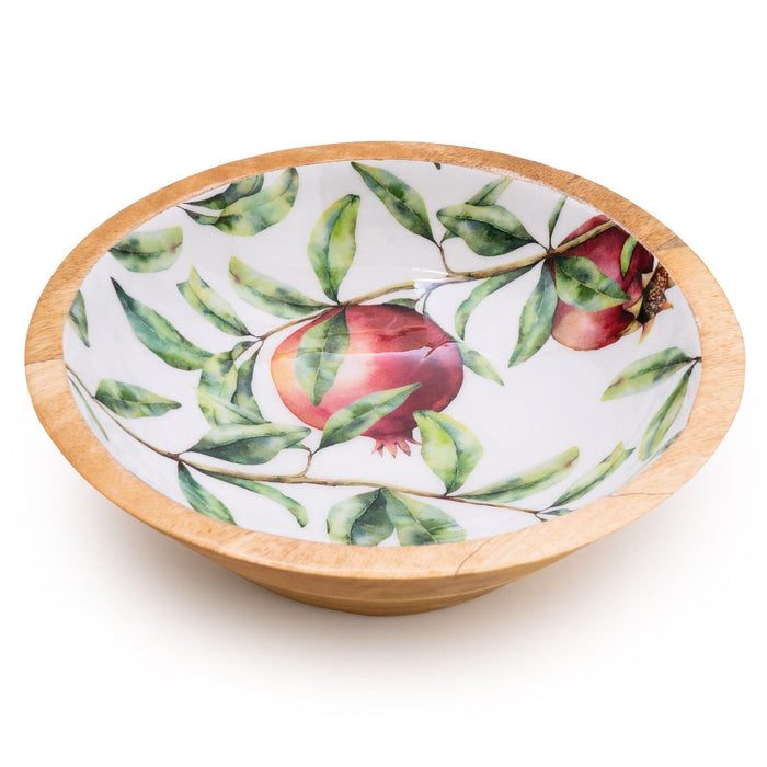 Candlelight Handcrafted Pomegranate Mango Wooden Bowl (24cm) - LemonSalt