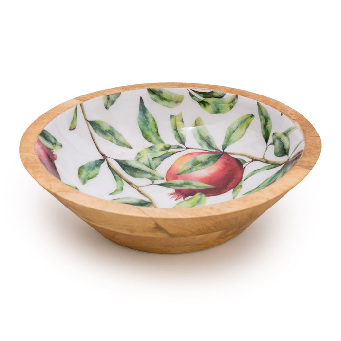 Candlelight Handcrafted Pomegranate Mango Wooden Bowl (24cm) - LemonSalt