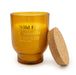 Candlelight Large Amber Round Footed Glass Candle Wild fig & Vanilla Scent | {{ collection.title }}