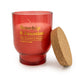 Candlelight Large Red Round Footed Glass Candle Rosehip & Jasmin Honeysuckle Scent | {{ collection.title }}
