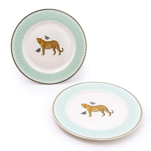 Candlelight Leopard Pale Green Side Plate - Set of 2 | {{ collection.title }}