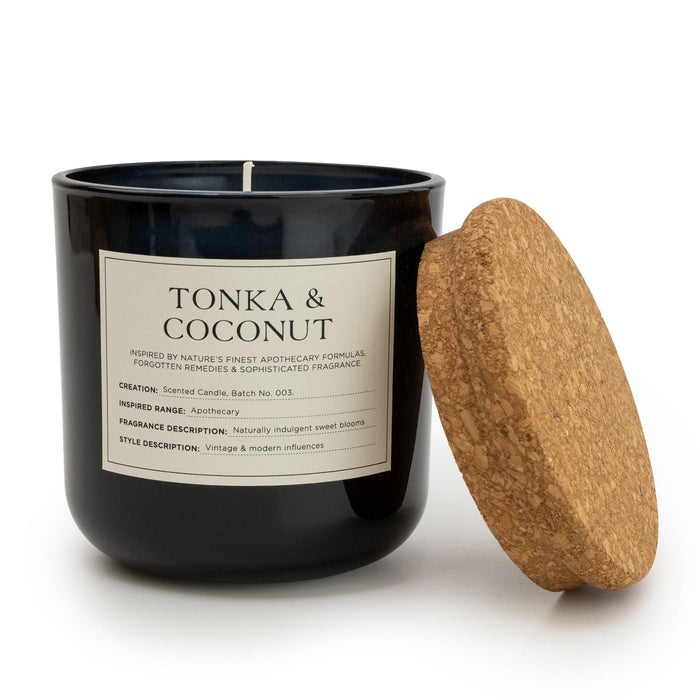 Candlelight Medium Glass Jar with Cork Lid Tonka & Coconut | {{ collection.title }}
