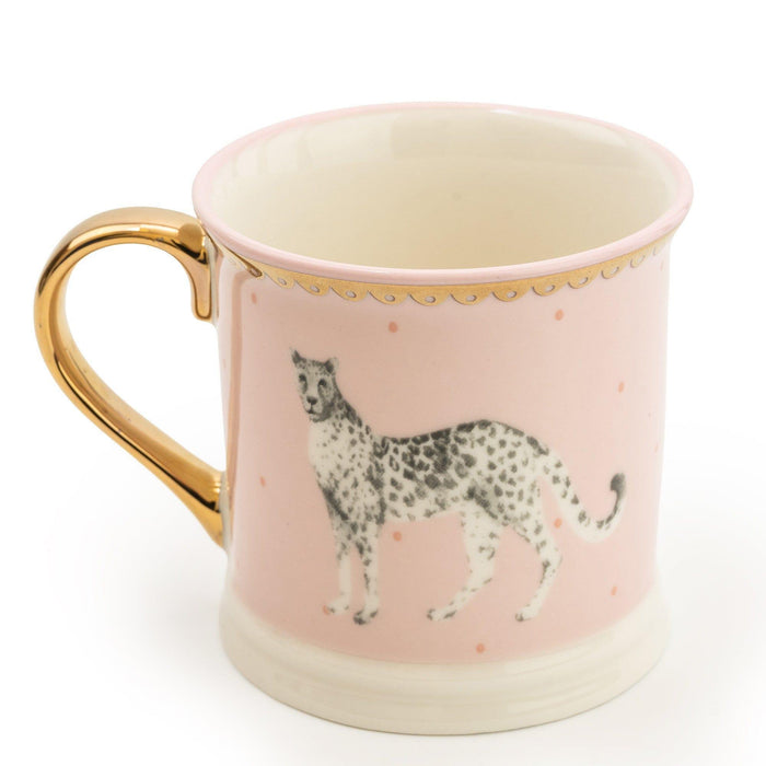 Candlelight Tankard Pink Mug Cheetah
