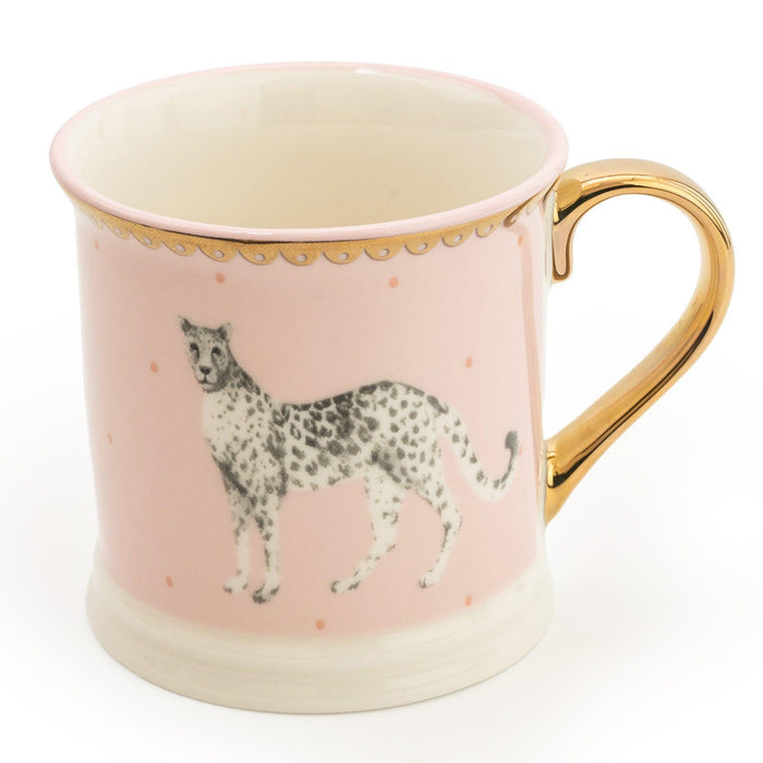 Candlelight Tankard Pink Mug Cheetah