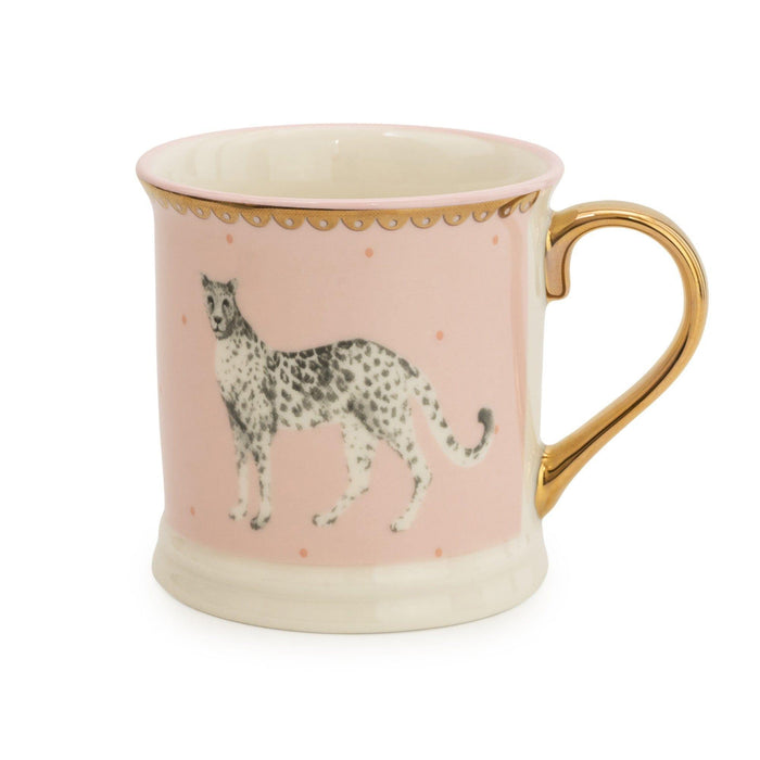 Candlelight Tankard Pink Mug Cheetah