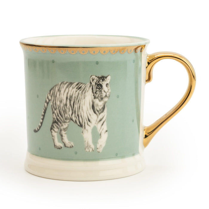 Candlelight Tankard Teal Mug Tiger