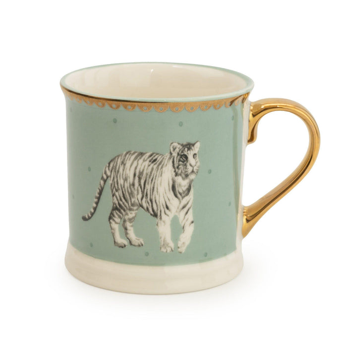 Candlelight Tankard Teal Mug Tiger