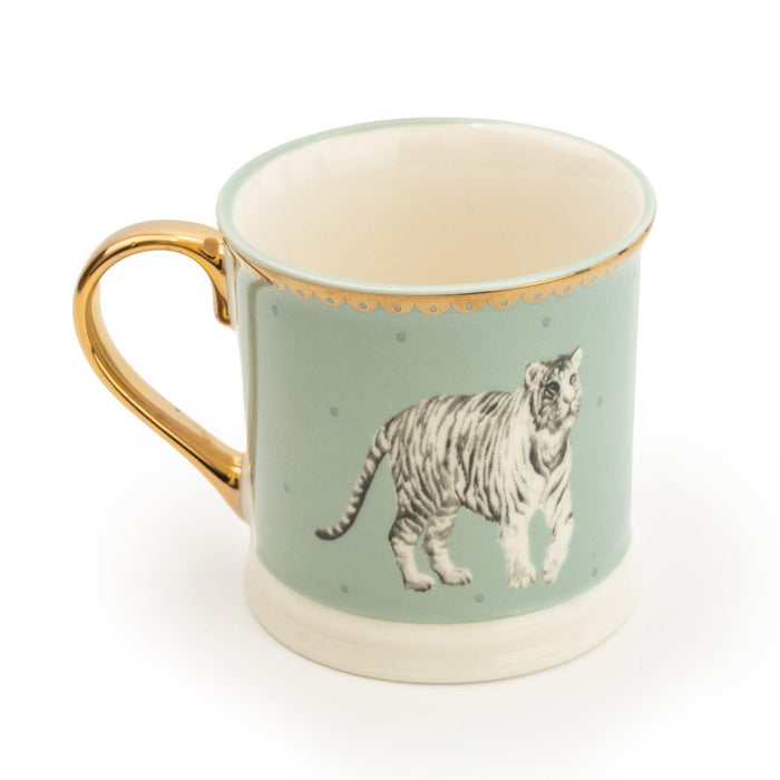 Candlelight Tankard Teal Mug Tiger