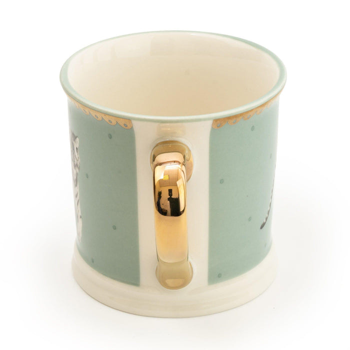 Candlelight Tankard Teal Mug Tiger