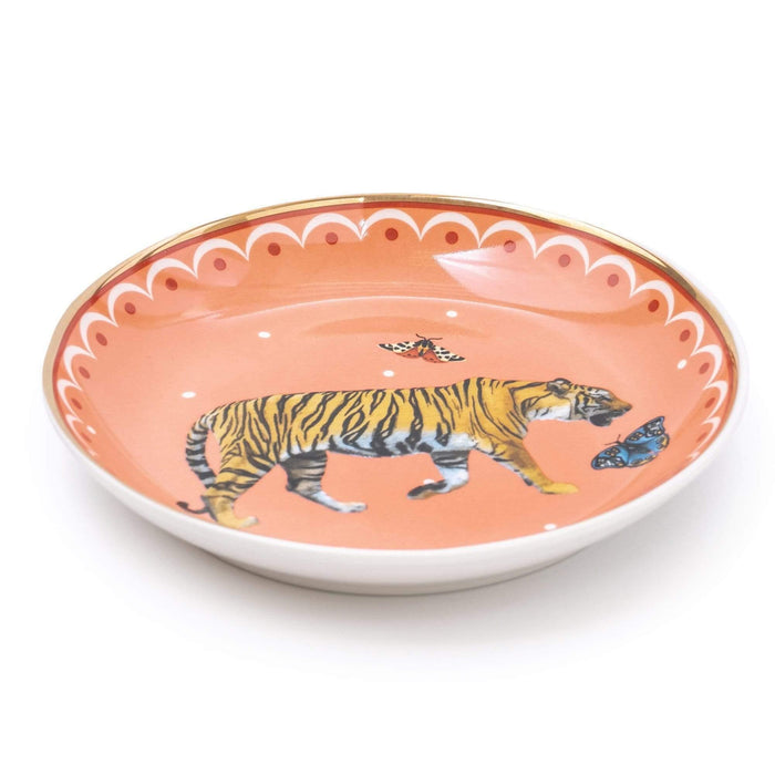 Candlelight Tiger Peach Trinket Dish