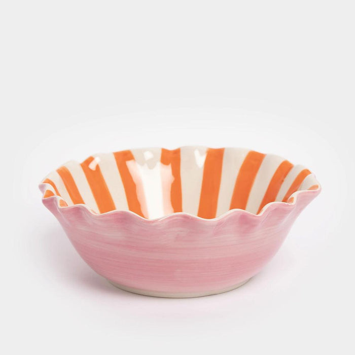Caroline Gardner Coral Layered Hearts Frilly Bowl (16cm)