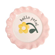 Caroline Gardner Hello Petal Yellow Flower Plate (21.5cm)