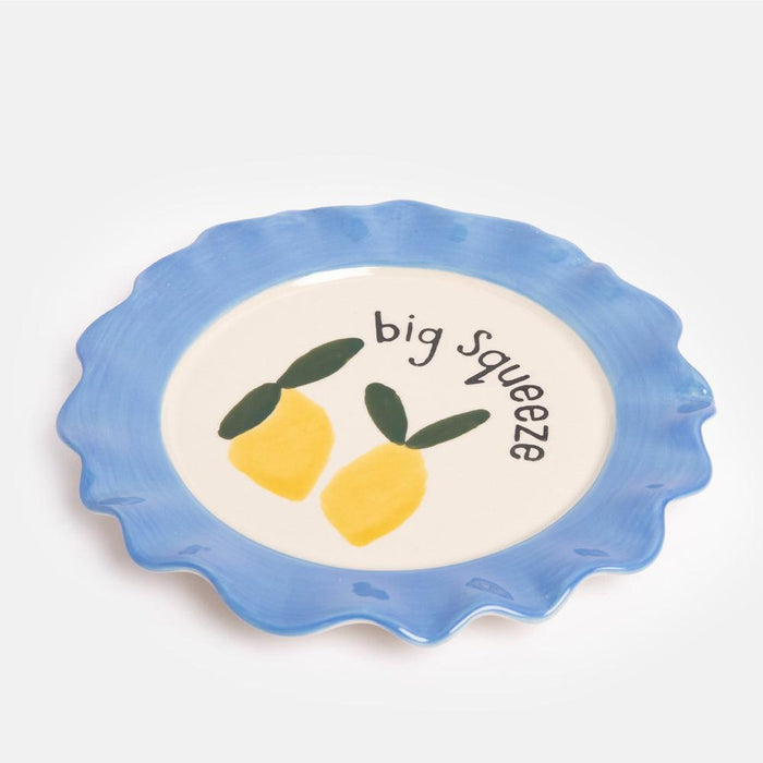 Caroline Gardner Lemons Big Squeeze Ceramic Plate (21.5cm)