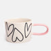 Caroline Gardner Outline Hearts Ceramic Mug - LemonSalt