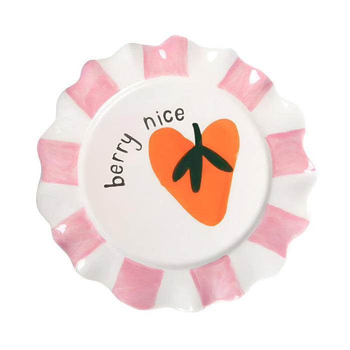 Caroline Gardner Strawberry Heart Ceramic Plate (21.5cm)