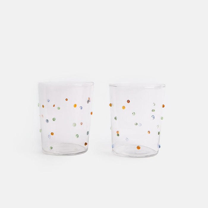 Caroline Gardner Textured Dotty Drinking Glasses (Set of 2) - LemonSalt