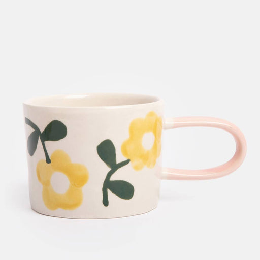 Caroline Gardner Yellow Flowers Ceramic Mug - LemonSalt