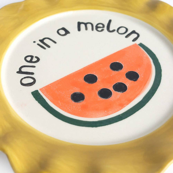 Caroline Gardner Yellow Melon Plate (21.5cm) - LemonSalt