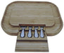 Carrara Bamboo Cheese Board with 4 Stainless Steel Serving Knives (43 x 33 cm) - LemonSalt