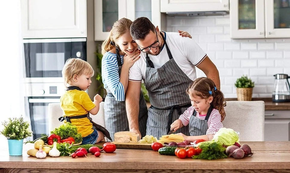 Carrara Bamboo Cheese Board with 4 Stainless Steel Serving Knives (43 x 33 cm) - LemonSalt