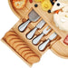 Carrara Bamboo Cheese Board with 4 Stainless Steel Serving Knives (43 x 33 cm) - LemonSalt