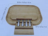 Carrara Bamboo Cheese Board with 4 Stainless Steel Serving Knives (43 x 33 cm) - LemonSalt