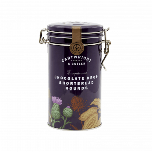 Cartwright & Butler Chocolate Drop Shortbread Rounds Tin (200g) | {{ collection.title }}