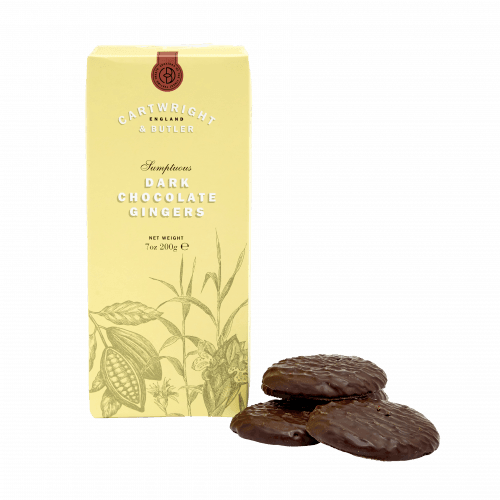 Cartwright & Butler - Dark Chocolate Gingers in Carton (200g) | {{ collection.title }}