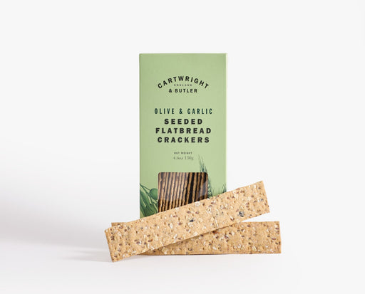 Cartwright & Butler Olive & Garlic Seeded Flatbread (175g) - LemonSalt
