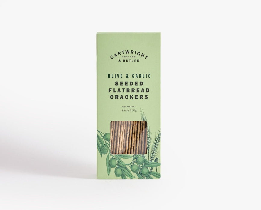 Cartwright & Butler Olive & Garlic Seeded Flatbread (175g) - LemonSalt