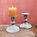 Casa Verde Candleholder Pillar - Antique Grey - 14x8cm - LemonSalt