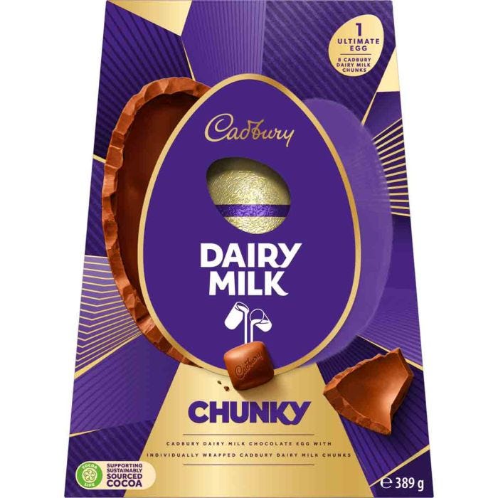 Cadbury Dairy Milk Chocolate Chunky Easter Egg XXL (389g)