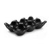 Ceramic Egg Holder Tray 6-Slot Modern Kitchen Storage – Black - LemonSalt