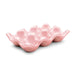Ceramic Egg Holder Tray 6-Slot Modern Kitchen Storage – Pink - LemonSalt