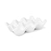 Ceramic Egg Holder Tray 6-Slot Modern Kitchen Storage – White - LemonSalt