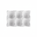 Ceramic Egg Holder Tray 6-Slot Modern Kitchen Storage – White - LemonSalt