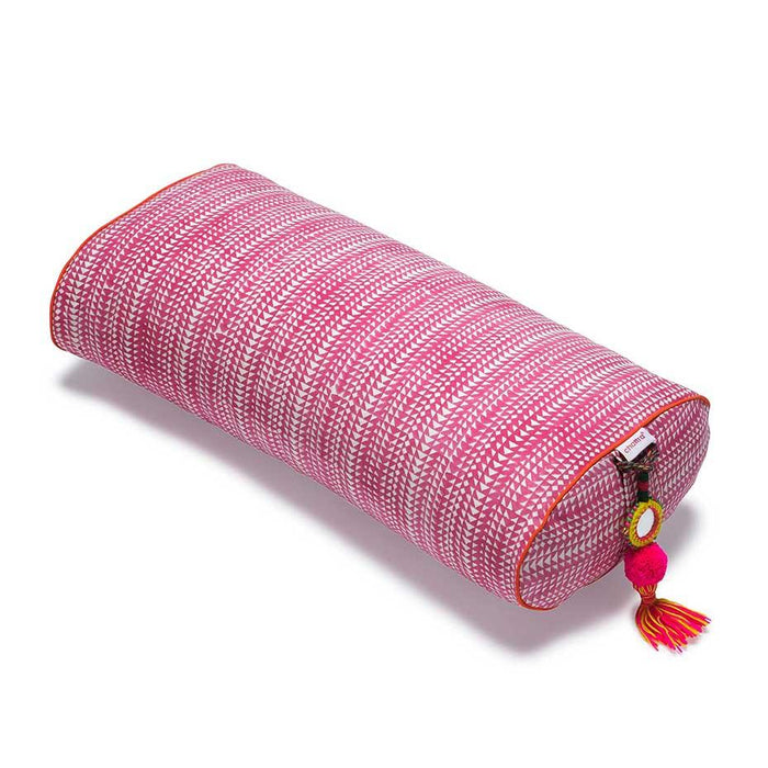 Chattra Oval Bolster - Fuchsia Kikri - LemonSalt