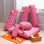 Chattra Pranayama Bolster - Fuchsia Suzani