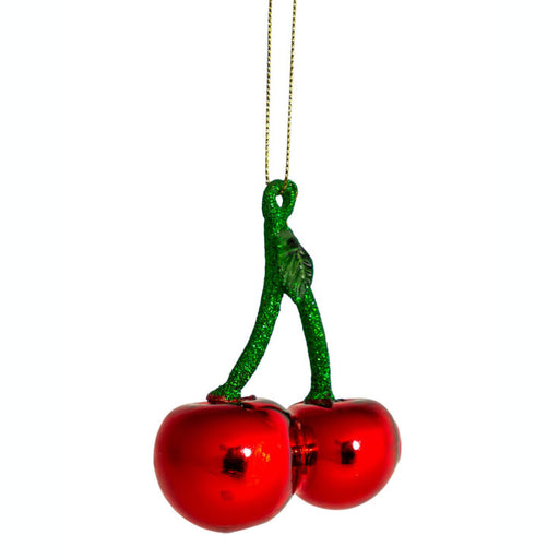 Cherry Decorative Glass Hanging Ornament - LemonSalt