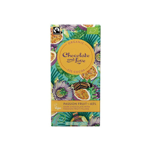 Chocolate And Love Dark chocolate With Passion Fruit Filling Bar (80g) - LemonSalt