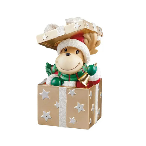 Christmas Present Figurines with LED Lights - Deer - LemonSalt