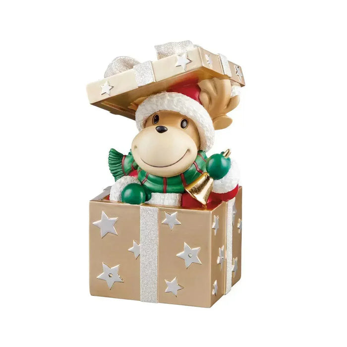 Christmas Present Figurines with LED Lights - Deer - LemonSalt