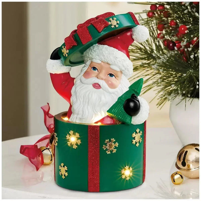 Christmas Present Figurines with LED Lights - Santa - LemonSalt