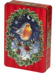 Churchill's Robin in Winter Gift Tin Belgian Chocolate Chunk Biscuits (300g)