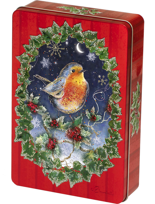 Churchill's Robin in Winter Gift Tin Belgian Chocolate Chunk Biscuits (300g) - LemonSalt