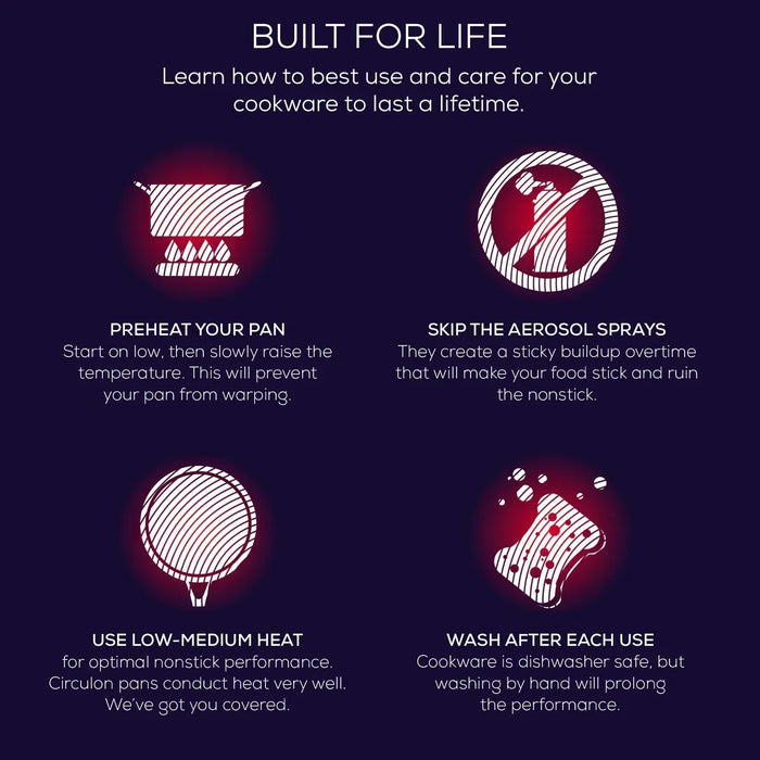 Circulon C Series Non Stick Stainless Steel Saucepan Set - 3 pieces - LemonSalt