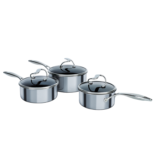 Circulon C Series Non Stick Stainless Steel Saucepan Set - 3 pieces - LemonSalt