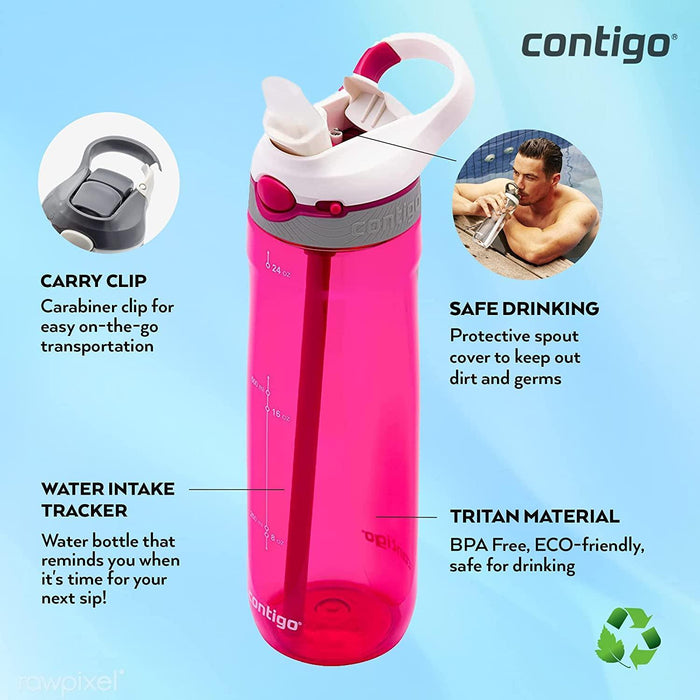 Contigo Ashland Autospout Water Bottle - Sangria (720ml)