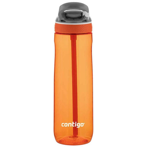 Contigo Ashland Autospout Water Bottle with Flip Straw, 720 ml, Orange | {{ collection.title }}